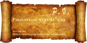 Paulovics Viktória névjegykártya